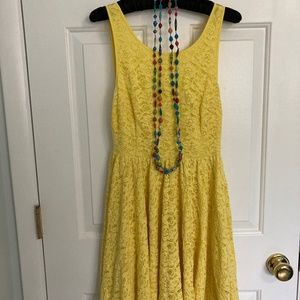 Pins & Needles Yellow Laced Dress